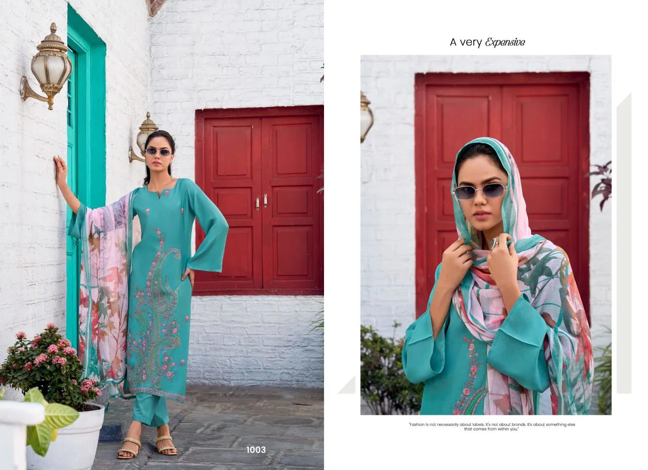 Gulnaz By Saffron Viscose Embroidery Salwar Kameez Wholesale In India